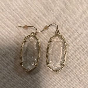 Kendra Scott clear cracked Elle earrings